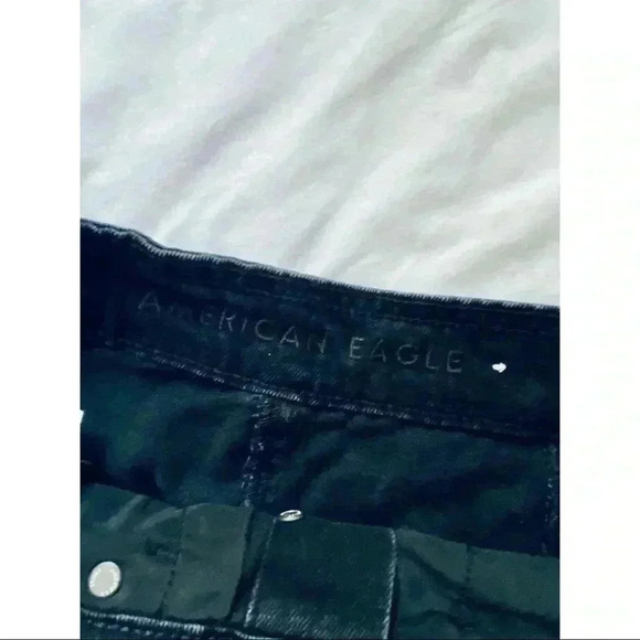 American Eagle, black jean skirt - Picture 3 of 4